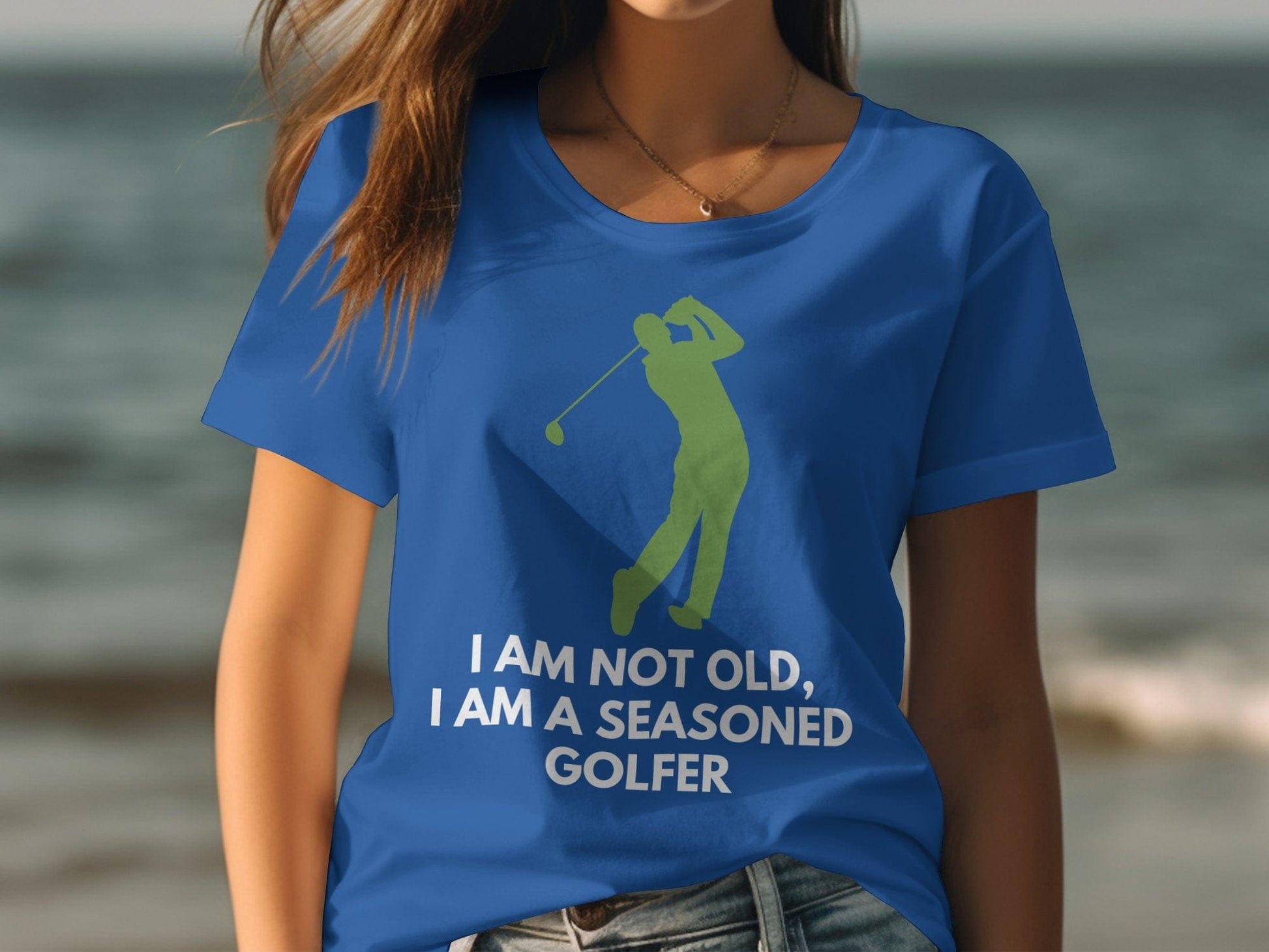 Funny Golfer Gifts  Womens TShirt Im Not Old Im a Seasoned Golfer Golf Womans T-Shirt