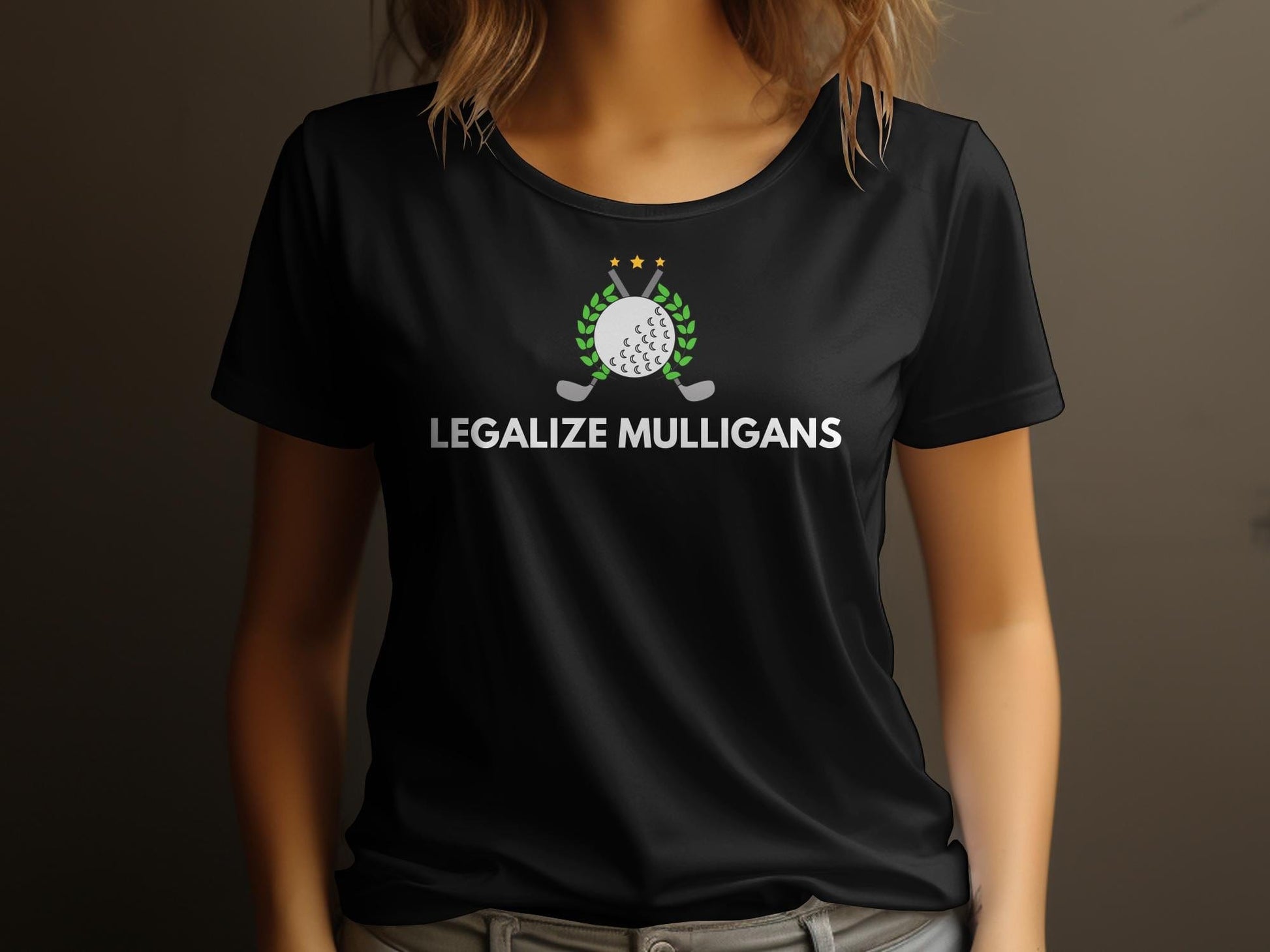 Funny Golfer Gifts  Womens TShirt Legalize Mulligans Golf Womans T-Shirt