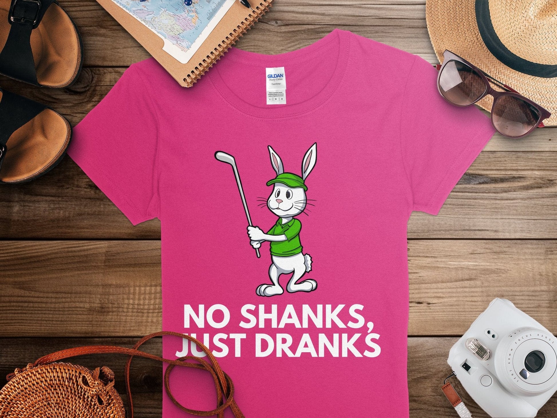 Funny Golfer Gifts  Womens TShirt No Shanks Just Dranks Golf Womans T-Shirt