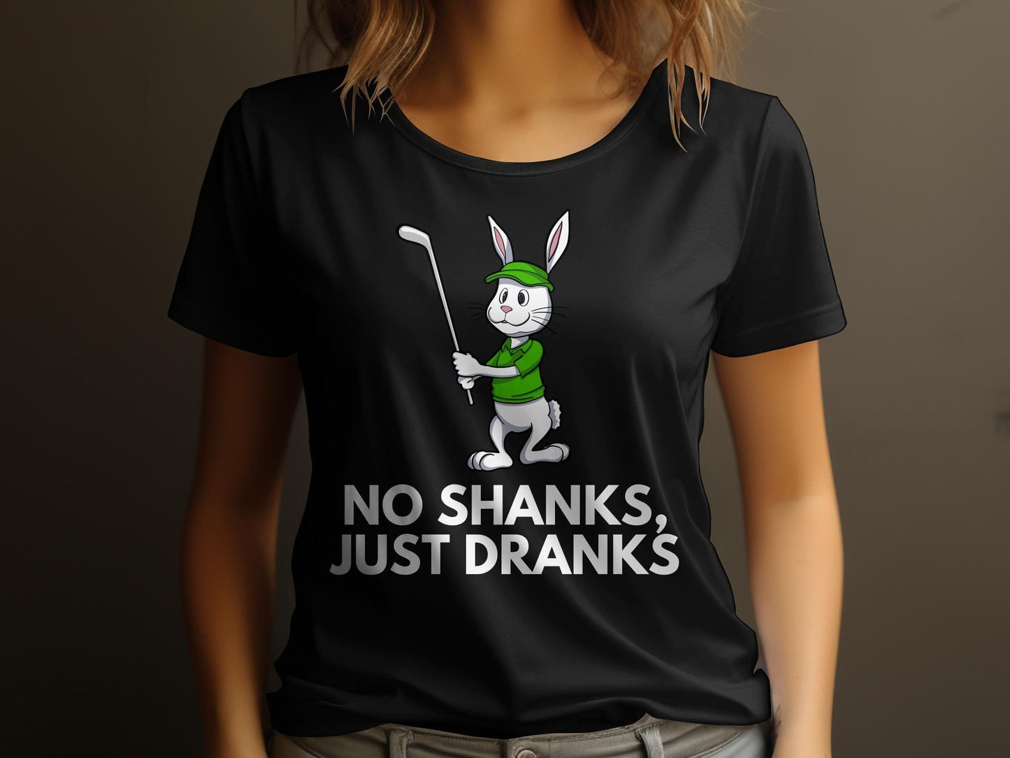 Funny Golfer Gifts  Womens TShirt No Shanks Just Dranks Golf Womans T-Shirt