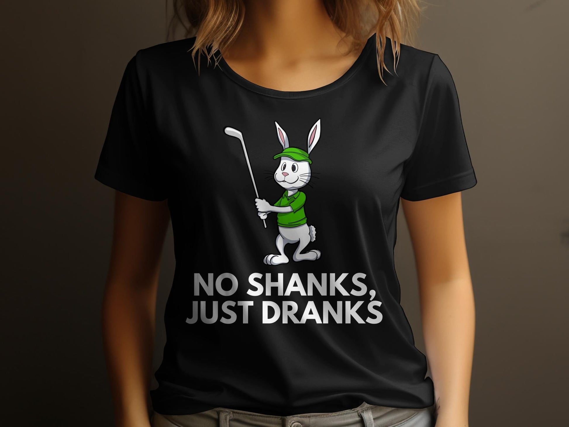 Funny Golfer Gifts  Womens TShirt No Shanks Just Dranks Golf Womans T-Shirt