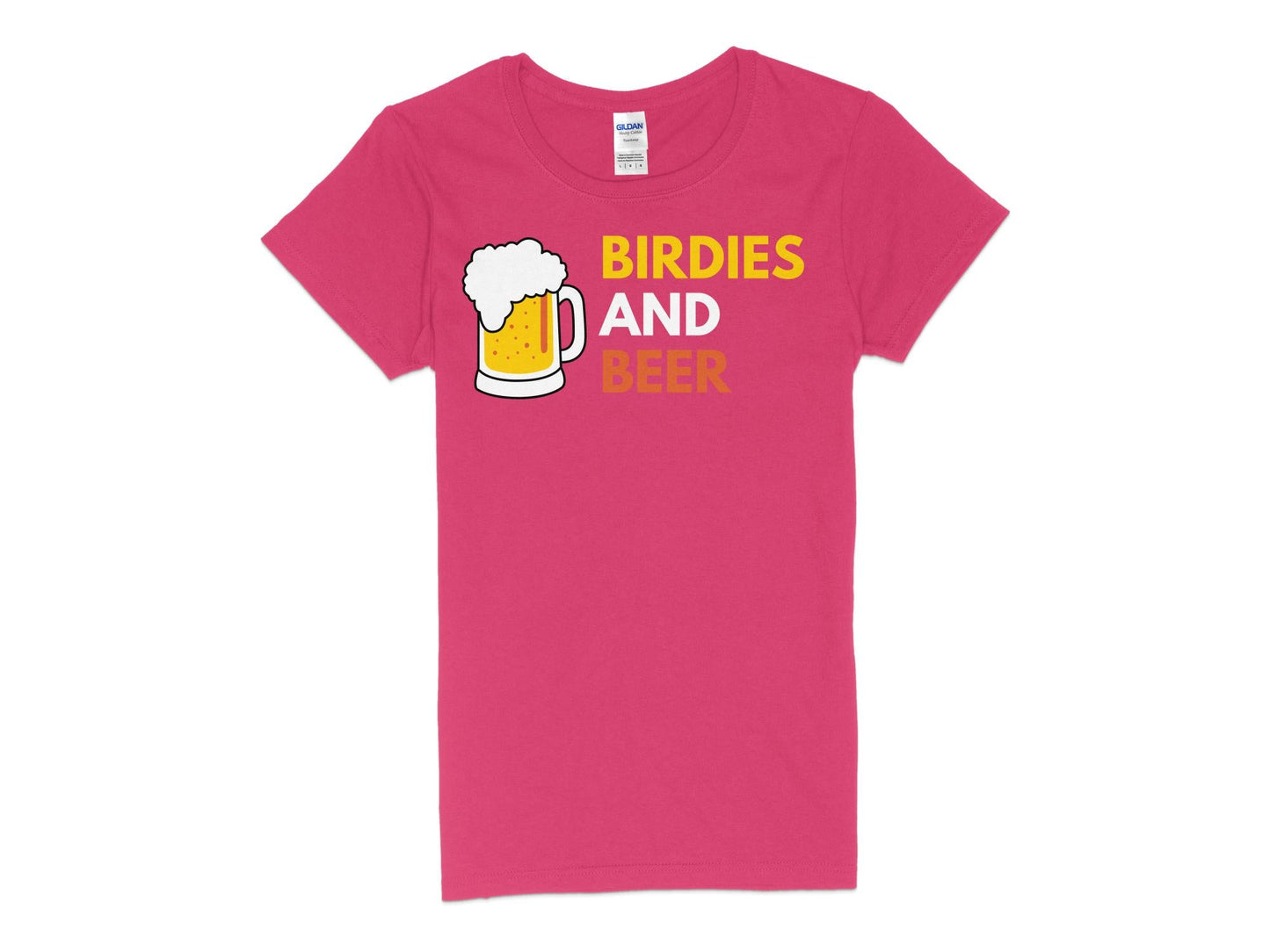Funny Golfer Gifts  Womens TShirt S / Heliconia Birdies and Beer Golf Womans T-Shirt
