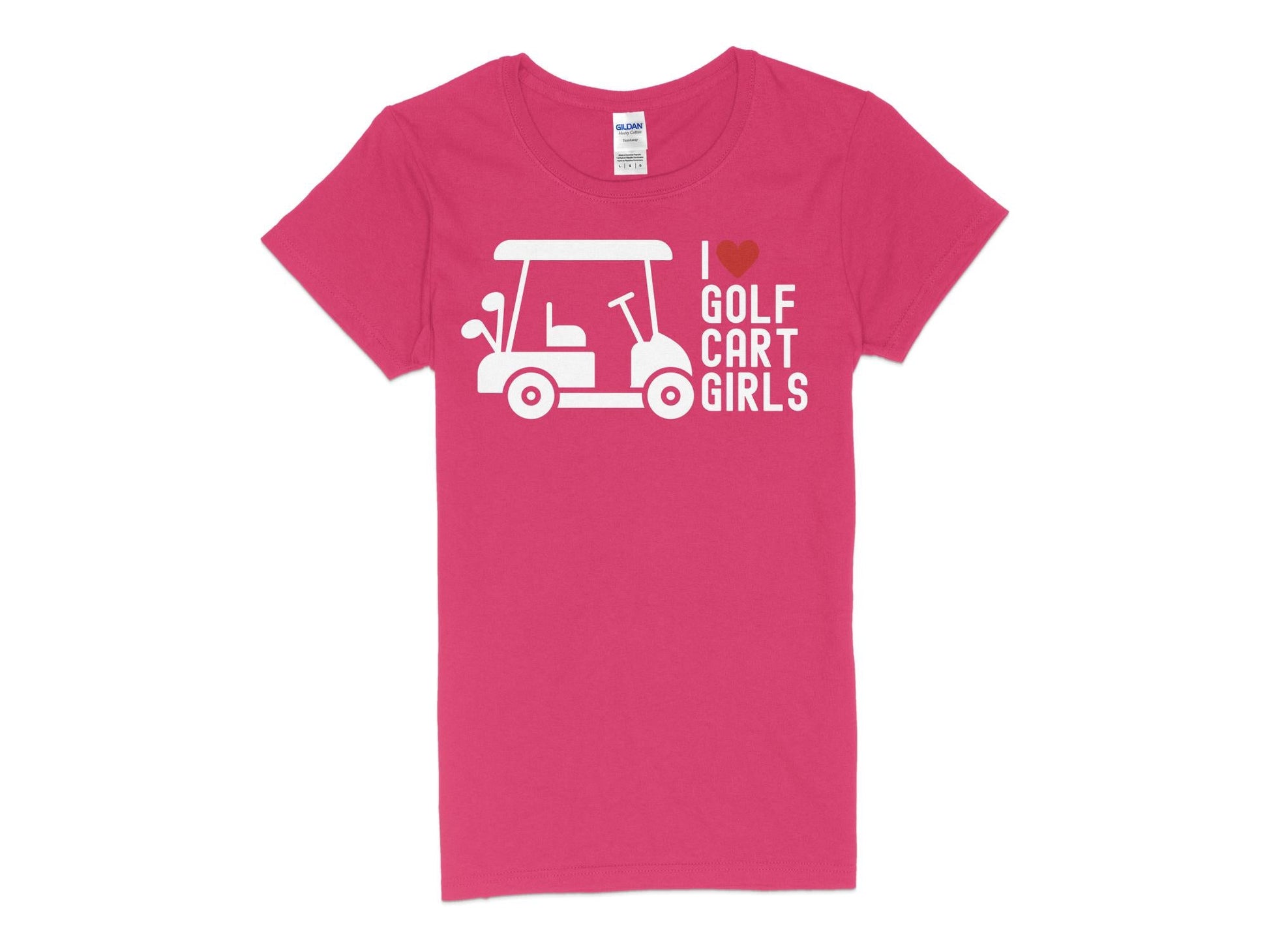 Funny Golfer Gifts  Womens TShirt S / Heliconia I Love Golf Cart Girls Golf Womans T-Shirt