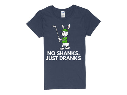Funny Golfer Gifts  Womens TShirt S / Navy No Shanks Just Dranks Golf Womans T-Shirt