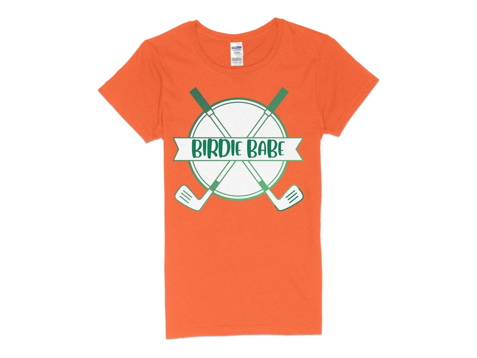 Funny Golfer Gifts  Womens TShirt S / Orange Birdie Babe Golf Womans T-Shirt
