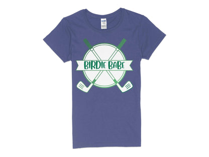 Funny Golfer Gifts  Womens TShirt S / Purple Birdie Babe Golf Womans T-Shirt