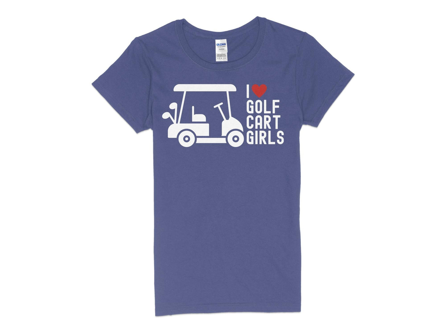 Funny Golfer Gifts  Womens TShirt S / Purple I Love Golf Cart Girls Golf Womans T-Shirt