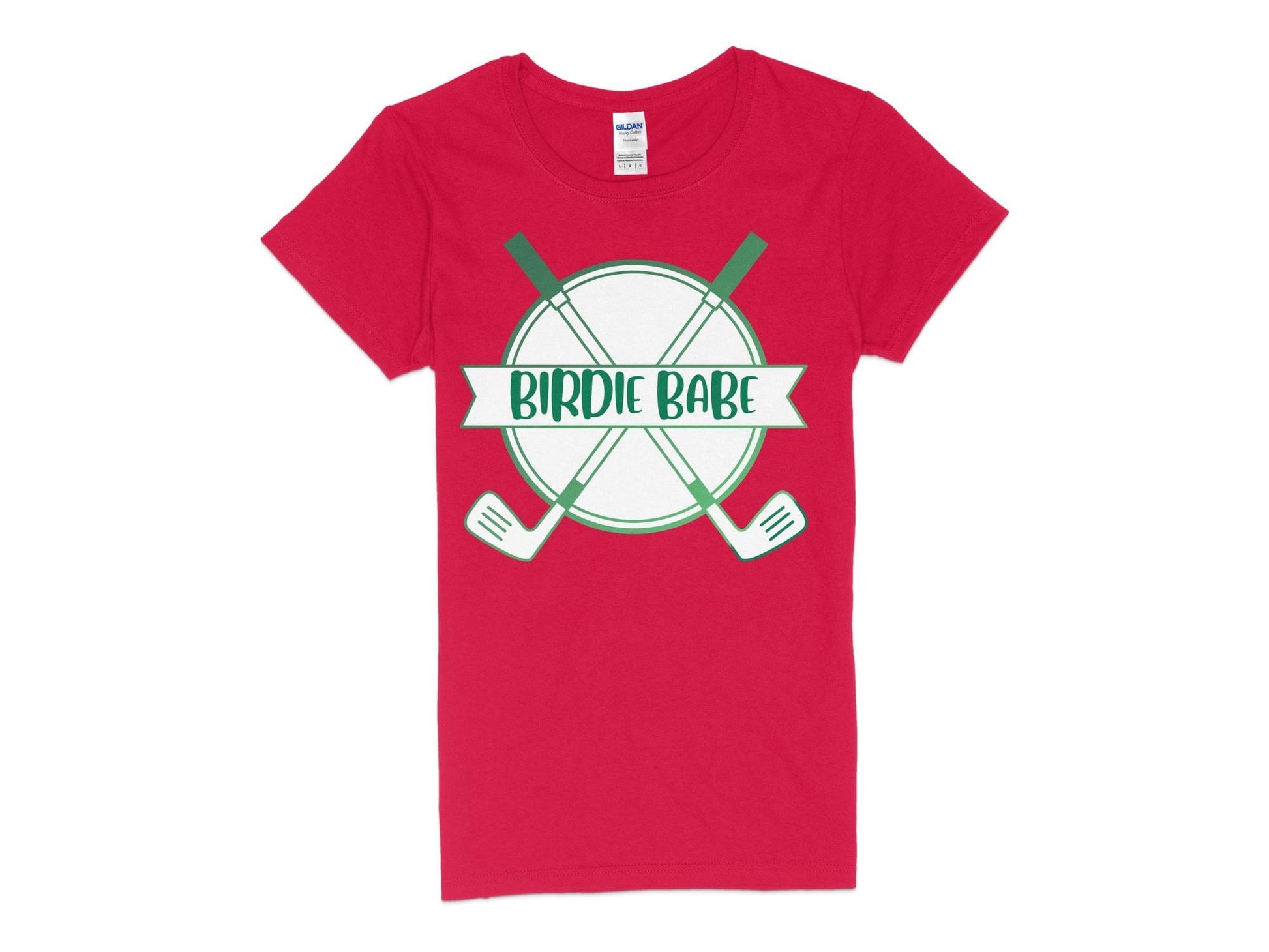 Funny Golfer Gifts  Womens TShirt S / Red Birdie Babe Golf Womans T-Shirt