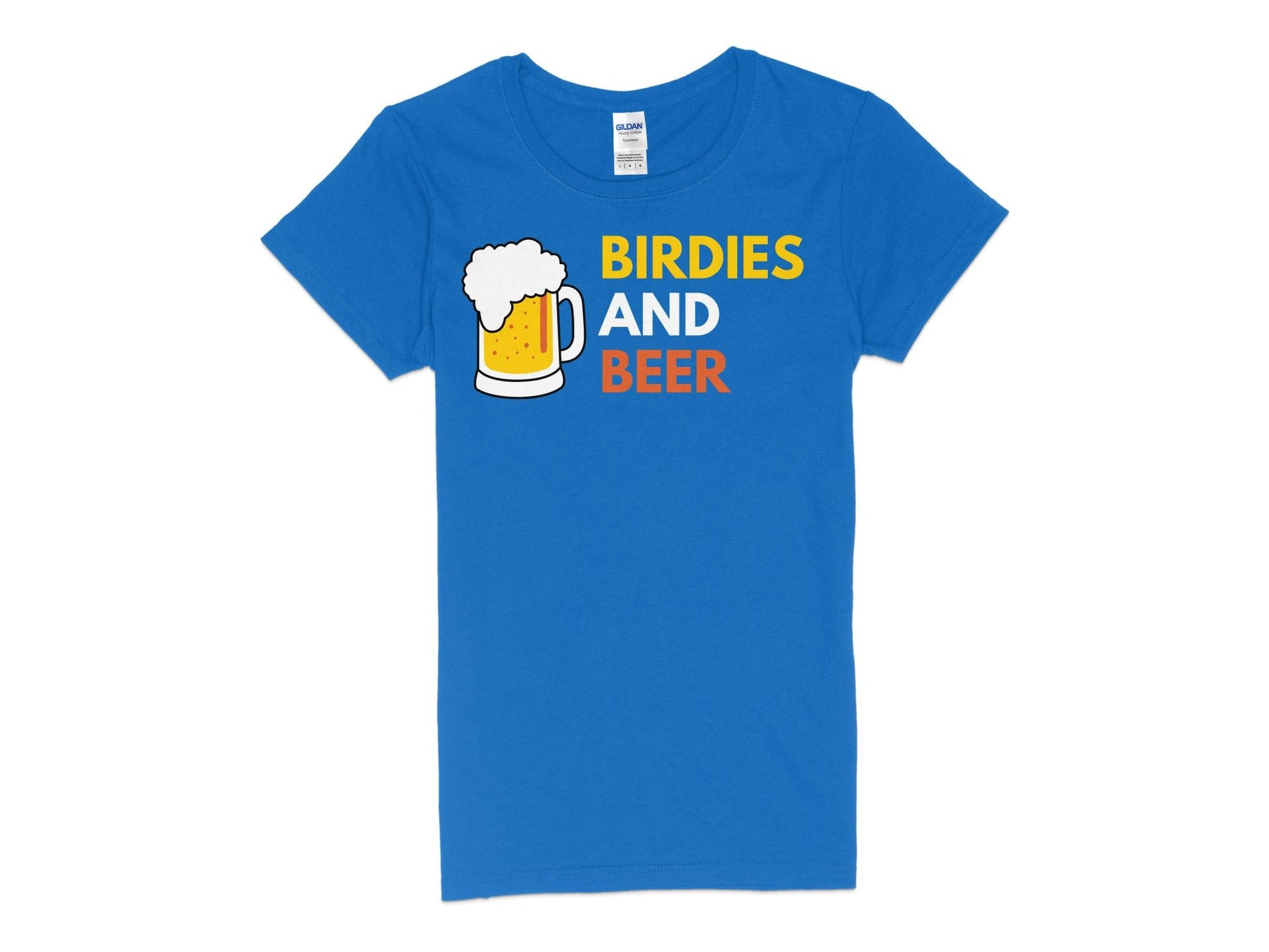 Funny Golfer Gifts  Womens TShirt S / Royal Birdies and Beer Golf Womans T-Shirt
